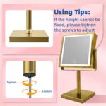 Ruacq Makeup Mirror with Lights, 4000mAh Rechargeable Magnifying Mirror with Lig... - Image 6