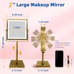 Ruacq Makeup Mirror with Lights, 4000mAh Rechargeable Magnifying Mirror with Lig... - Image 7