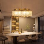 Crystal Gold Chandelier Lighting Fixture, 8 Lights Luxury Crystal Glass Pendant ... - Image 4