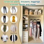 Closet Organizers and Storage, 3 Pack Pants-Hangers-Space-Saving, Velvet Non Sil... - Image 4