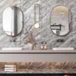 Oval Bathroom Mirror Capsule Wall Vanity Mirror, 20"x30" Pill Mirrors Wall Mount... - Image 4