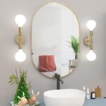 Oval Bathroom Mirror Capsule Wall Vanity Mirror, 20"x30" Pill Mirrors Wall Mount... - Image 6