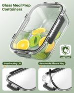 KEMETHY 40 PCS Glass Food Storage Containers with Lids(20 Container & 20 Lid), B... - Image 6