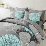 Yiran 7 Pieces Bed in a Bag Floral Comforter Set Queen Flowers Bedding Set Soft ... - Image 6