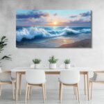PHAOHUAXM Large Canvas Seaside Landscape Painting Wall Art For Living Room Wall ... - Image 7