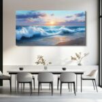 PHAOHUAXM Large Canvas Seaside Landscape Painting Wall Art For Living Room Wall ... - Image 8