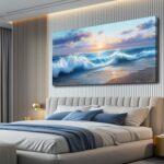 PHAOHUAXM Large Canvas Seaside Landscape Painting Wall Art For Living Room Wall ... - Image 9