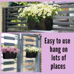 LaLaGreen 11.8 Inch Rail Planter (8-PIECE Combo Set) Black Metal Railing Fence H... - Image 8