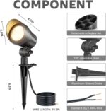 SUNVIE All-in-One Low Voltage Landscape Lighting Kit, 6W Landscape Lights Wired ... - Image 9