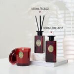 M&SENSE 10.14 oz Large Reed Diffuser Set | Red Camelia Scent Home Oil Diffuser w... - Image 6