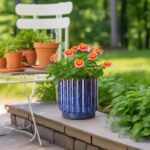 Ceramicfor Ceramic Planter - 9.6 Inch Ceramic Plant Pots Indoor Outdoor, Round F... - Image 3
