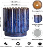 Ceramicfor Ceramic Planter - 9.6 Inch Ceramic Plant Pots Indoor Outdoor, Round F... - Image 4