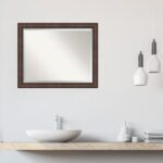 Amanti Art Brown Bathroom Mirror for Over Sink, 26x32 Caleb Brown Rectangle Vani... - Image 6