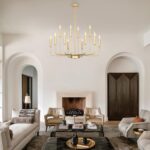 Gold Chandeliers for Dining Room Light Fixture Over Table, Modern Farmhouse Chan... - Image 9