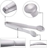 HINMAY 5" Mini Serving Tongs Set, Tiny Stainless Steel Small Tongs for Appetizer... - Image 4