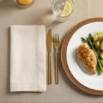 Palisa Almond Beige Polyester Cloth Dinner Napkins with Hemstitched Design Pack ... - Image 3