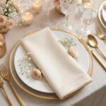 Palisa Almond Beige Polyester Cloth Dinner Napkins with Hemstitched Design Pack ... - Image 6