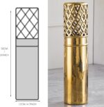 Modern Gold Tall Floor Vase Set of 2, 19.6 inch Reticulated Decortive for Floor,... - Image 6