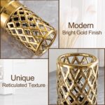 Modern Gold Tall Floor Vase Set of 2, 19.6 inch Reticulated Decortive for Floor,... - Image 7