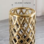Modern Gold Tall Floor Vase Set of 2, 19.6 inch Reticulated Decortive for Floor,... - Image 8