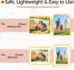 8x10 Picture Frame Set of 8, Gold Photo Frames for Tabletop or Wall Display, Fit... - Image 4