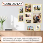 8x10 Picture Frame Set of 8, Gold Photo Frames for Tabletop or Wall Display, Fit... - Image 5
