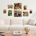 8x10 Picture Frame Set of 8, Gold Photo Frames for Tabletop or Wall Display, Fit... - Image 6