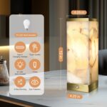 Scenekoy Alabaster Rechargeable Table Lamp for Living Room Bedroom Nightstand, P... - Image 3