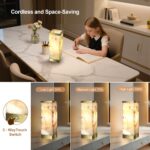 Scenekoy Alabaster Rechargeable Table Lamp for Living Room Bedroom Nightstand, P... - Image 4