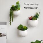 Mkono Wall Planter with Artificial Plants, Decorative Potted Fake Succulents Pic... - Image 3