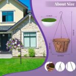 Ammyoo Artificial Hanging Fake Flowers with Basket Plants for Outdoor Decoration... - Image 4