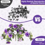 Ammyoo Artificial Hanging Fake Flowers with Basket Plants for Outdoor Decoration... - Image 7