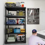 Plastic Storage Shelves, Plastic Heavy Duty Shelves 16.93" D x 35.43" W x 72.44"... - Image 3