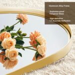 GlasFlength 71"x31" Full Length Mirror, Aluminum Frame Vintage Arched Full Lengt... - Image 5