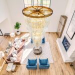 Luxury Gold Crystal Chandelier for High Ceilings, 23-Light Statement Chandelier ... - Image 5