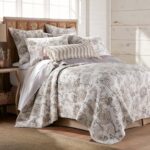 Levtex Home - Ophelia Quilt Set - King Quilt and Two King Shams - Floral - Taupe... - Image 3