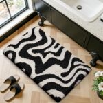 LUMI Non Slip Bathroom Rug Modern Aesthetic, Ultra Soft Absorbent Washable Bath ... - Image 4