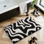 LUMI Non Slip Bathroom Rug Modern Aesthetic, Ultra Soft Absorbent Washable Bath ... - Image 6