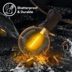 Outdoor String Lights,50ft with 27 Dimmable G40 LED Shatterproof Clear Bulbs UL ... - Image 4