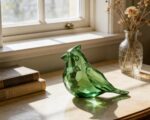 Green Bird Figurine, 4 inch Shiny Metallic Green Decor for Shelf Table, 7 Colors... - Image 4