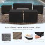 UDPATIO Aluminum Patio Furniture Set, Faux Wood Grain Modern Outdoor Furniture, ... - Image 7