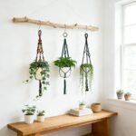 Nomylunota Macrame Plant Hanger with Boho Beads Handmade Hanging Planter Crochet... - Image 5