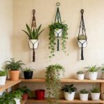 Nomylunota Macrame Plant Hanger with Boho Beads Handmade Hanging Planter Crochet... - Image 7
