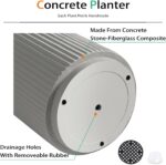 Heyzier Round Concrete Planter Outdoor Indoor, Large Cement Plant Pots for Flowe... - Image 7