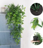 Whonline Fake Hanging Plants, Artificial Small Potted Plants for Indoor Outdoor ... - Image 7