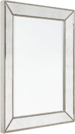 Empire Art Direct Champagne Bead Beveled Rectangle Solid Wood Framed Wall Mirror... - Image 3