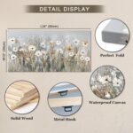 llribbons Farmhouse Floral Canvas Wall Art Minimalist Flowers Painting Living Ro... - Image 6