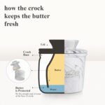 MSJGA Butter Crock for Counter with Water, French Butter Keeper for Spreadable B... - Image 4