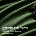 Olive Green Pinch Pleated Velvet Blackout Curtains 84 inches Long 2 Panels Set,F... - Image 4