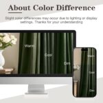 Olive Green Pinch Pleated Velvet Blackout Curtains 84 inches Long 2 Panels Set,F... - Image 8